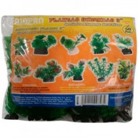 Paquete de Plantas de Plastico de 3 Pulgadas 50 Piezas
