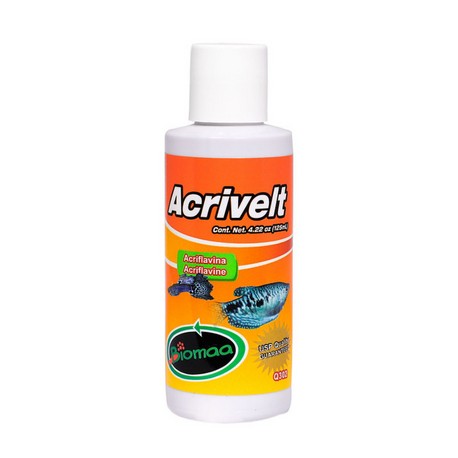 Medicamento Antiséptico para Enfermedades de Peces Acrivelt-Acriflavina 125 Mililitros