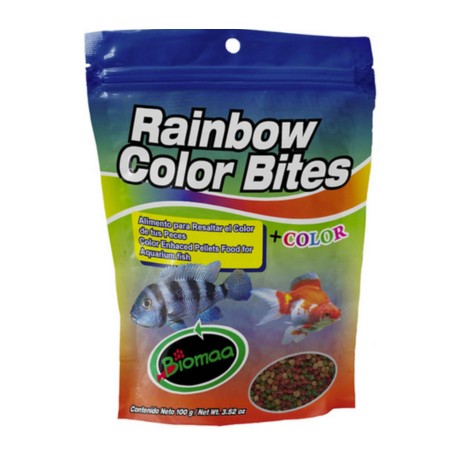 Alimento para Peces Rainbow Color Bites 100 Gramos