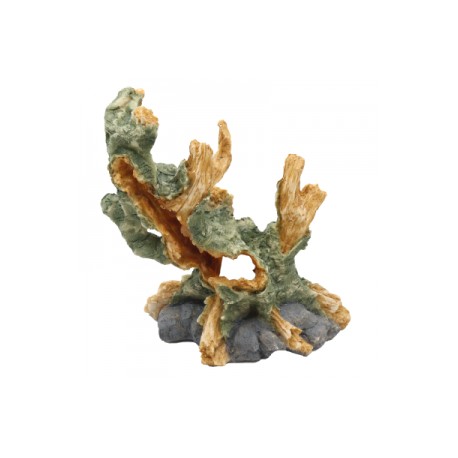 TRONCO SOBRE ROCAS 25X14X27 CM.