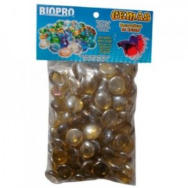 Bolsa de Piedra Gema Decorativa para Acuario Color Cafe Oro 500 Gramos.