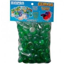 Bolsa de Piedra Gema Decorativa para Acuario Color Verde 500 Gramos