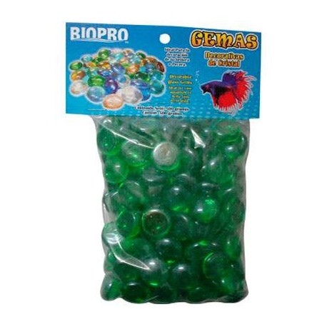 Bolsa de Piedra Gema Decorativa para Acuario Color Verde 500 Gramos