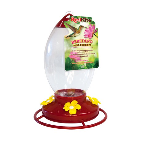 Alimentador para Colibris 4 Estaciones de Alimentacion Transparente 940 Mililitros