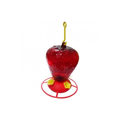 Bebedero Para Colibri en Forma de Fresa